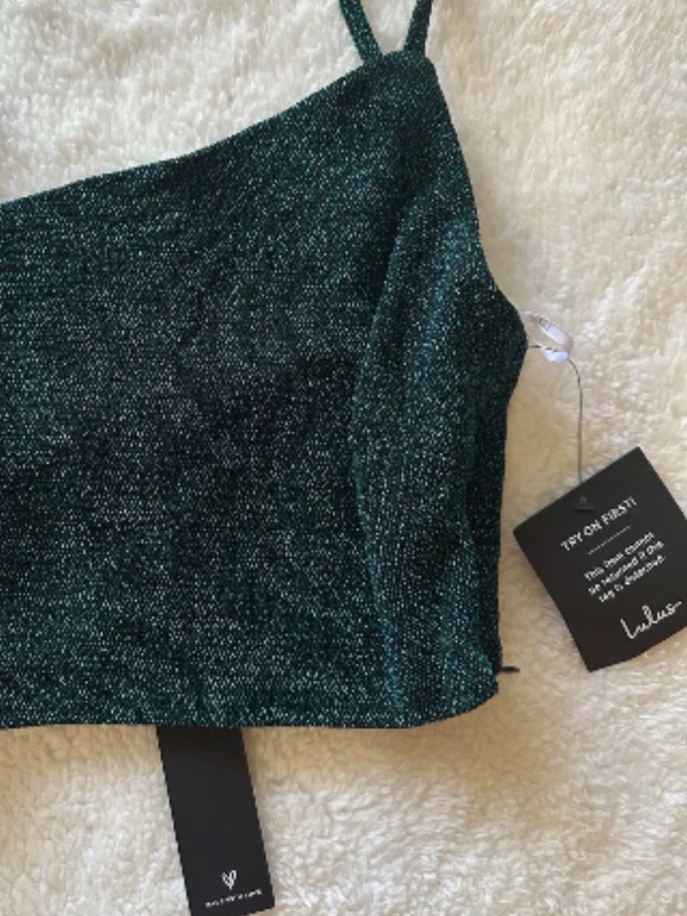 Lulu’s Sparkle with Merriment Black and Teal Green Two-Piece Jumpsuit - Picture 10 of 11